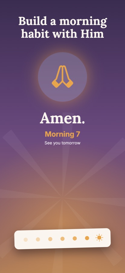 Build a morning habit with Him: Morning 7 streak